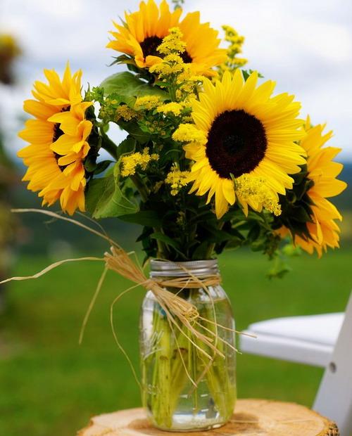 Sunflower Flower Arrangement and table decorations